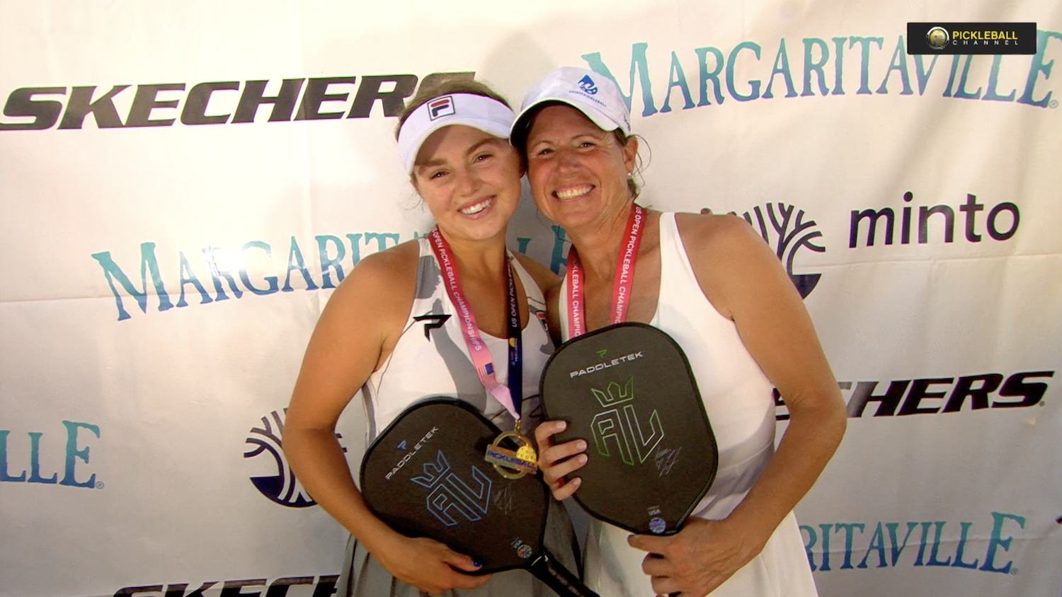 Anna Leigh Waters with her mom and pickleball partner Leigh Waters